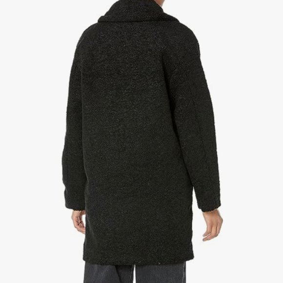 Daily Ritual Black Oversized Teddy Bear Fleece Coat - Picture 3 of 5